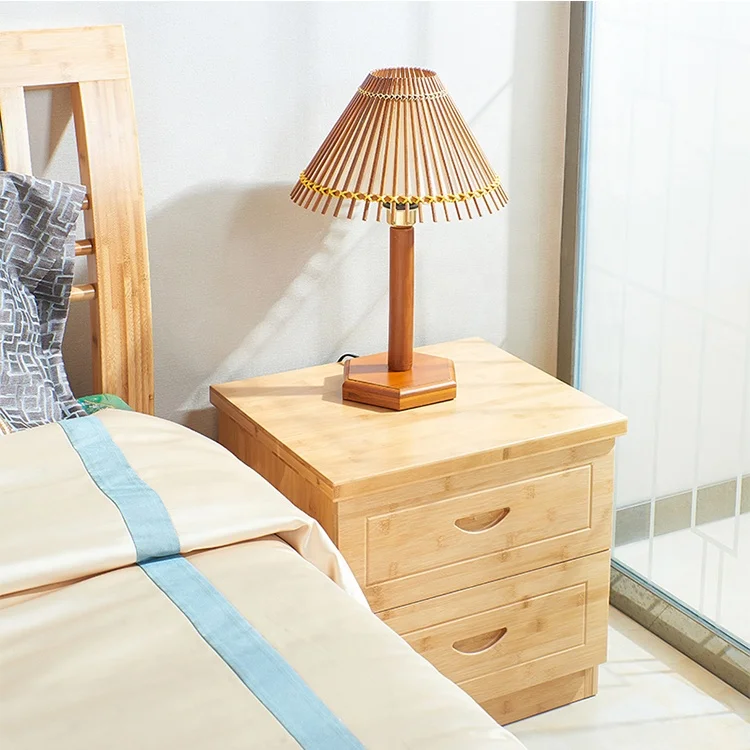 Ночная тумбочка из бамбука с выдвижным ящиком, многофункциональная для спальни, гостиной, ванной комнаты, домашняя мебель, боковой стол