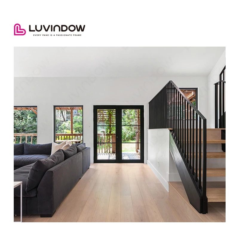 Factory Made Inswing French Door Models Grill Design German Hardware Accessories Aluminium Wood French Casement Patio Door