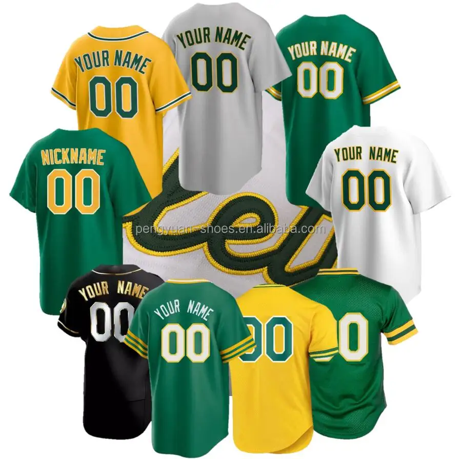 Oakland Athletics Custom Name & Number Baseball Jersey Shirt Best