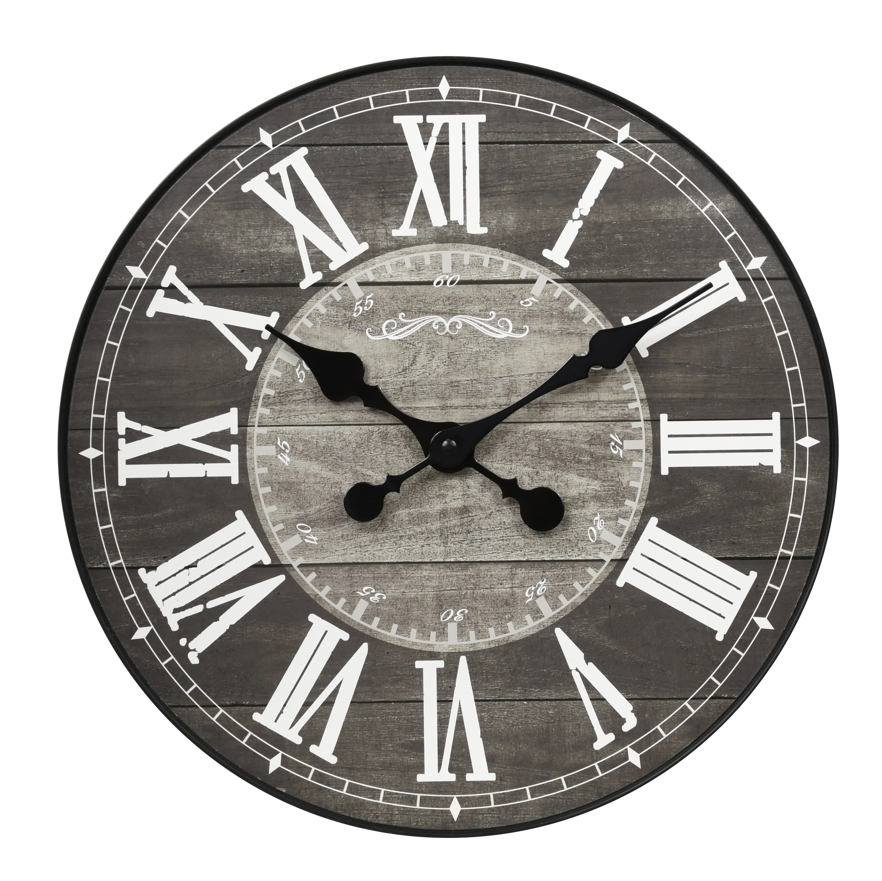 14 Inch Dark Brown Face Analog Atomic Funny Designs Vintage Wall Clock Buy Wall Clock For Home Decor