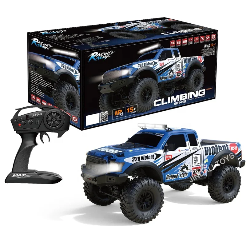 Rc Rock Crawler 1/10 Scale Model Car Jeeps 4x4 Off-road Rtr Rc Monster  Truck for Adults