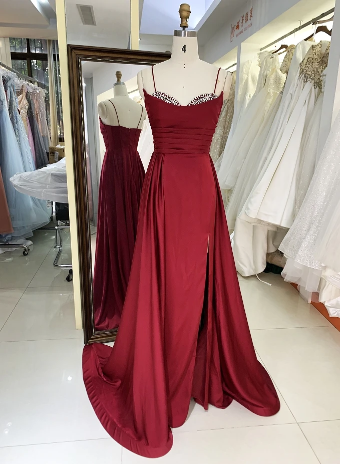 New 2024 Handmade Beading Prom Dress With Outside Skirt Evening Dress