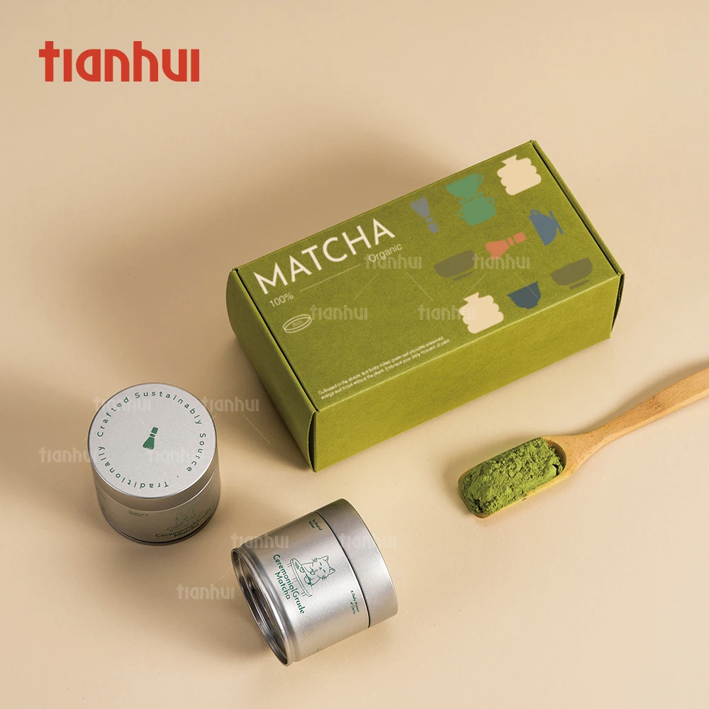 Tianhui Leere Wellpapierbox Benutzerdefinierter Matcha-Aufbewahrungsbehälter mit Box-Set Geschenkbox Faltbare Versandbox
