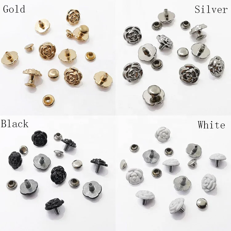 Лидер продаж специальные заклепки 9 5 мм в форме розы аксессуары «сделай сам» материал Индивидуальные Заклепки стиле панк