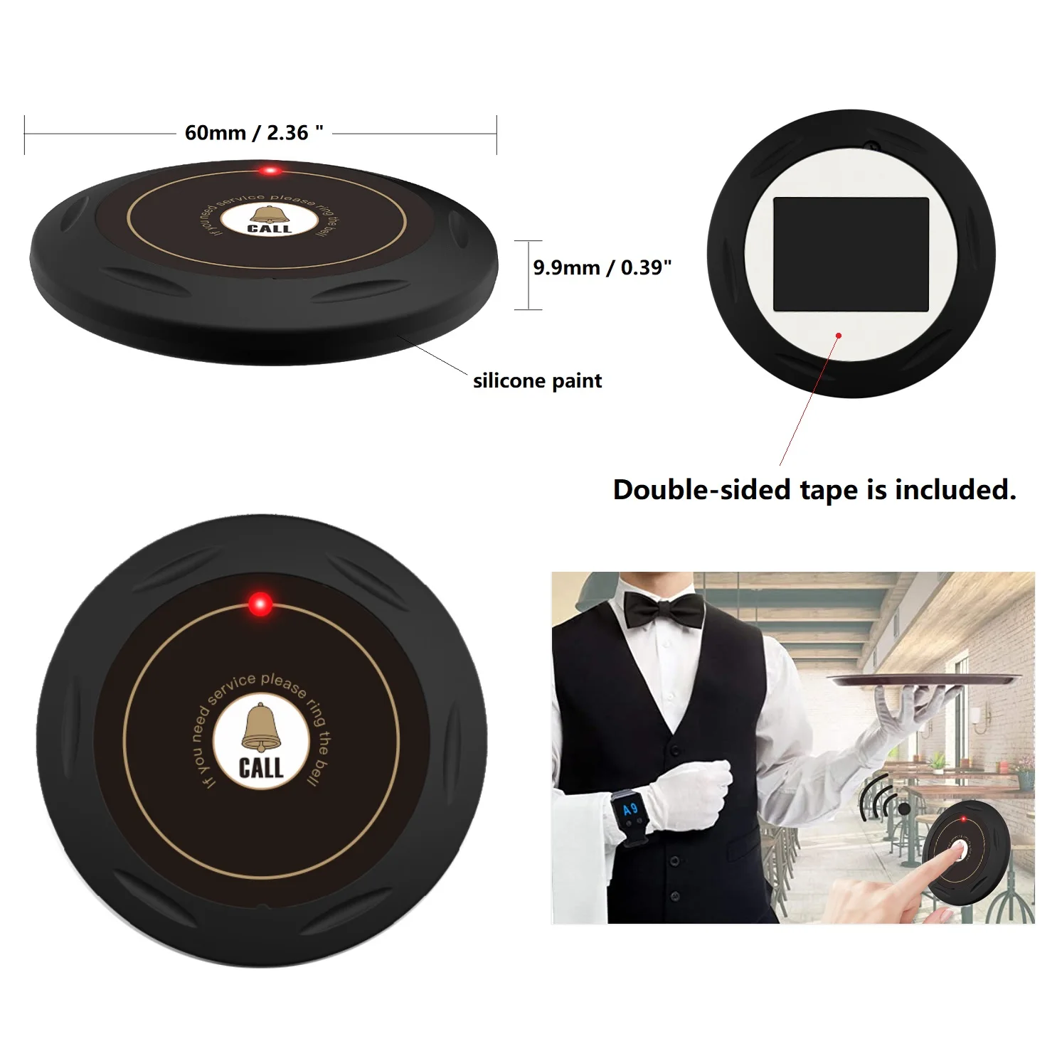 Byhubyeng Restaurant Pager System Wireless Calling System Service Pager Long Range Call System