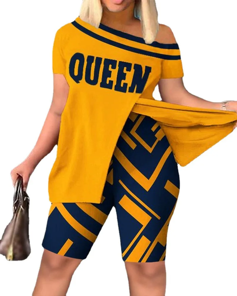 Plus Size Women's Clothing High Fashion Summer 2023 Slant Shoulder