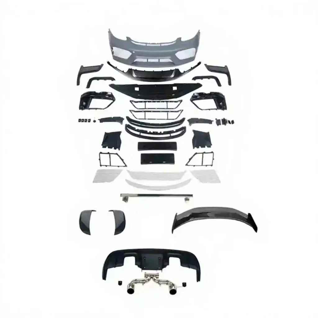 718 Upgrade To GT4 RS Design Car Bumpers Conversion Spoiler Bodykit For Porsche Cayman