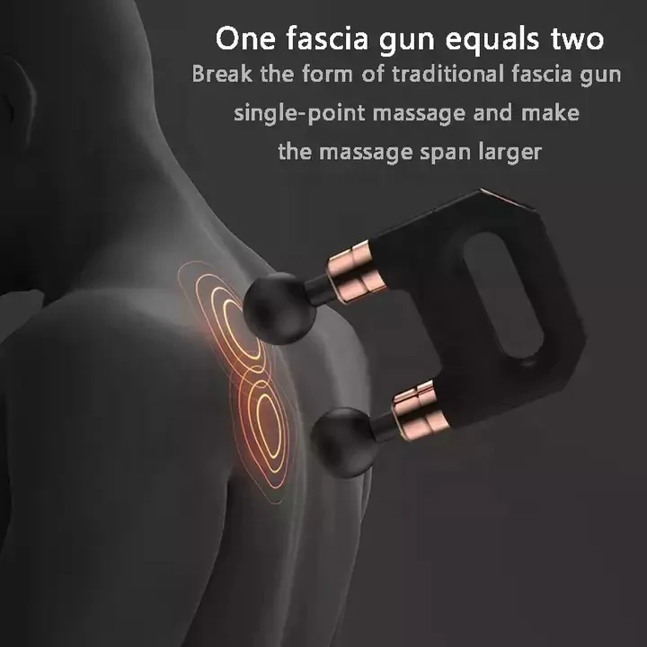 Athlete's Relief Deep Tissue Muscle Massager Gun Double-Head Percussion Body Massage Tool for Relaxation and Therapy