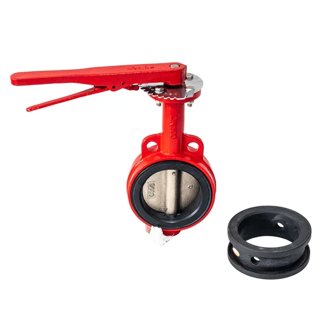 Hot Sale to Russia! GOST One Shaft with Pin Wafer Butterfly Valve DI Body Soft Seated PN25