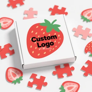 Wholesale Personalized Printing Strawberry 25 50 100 Piece Paper Floor Jigsaw Puzzles Kids Toys Cartoon Puzzle