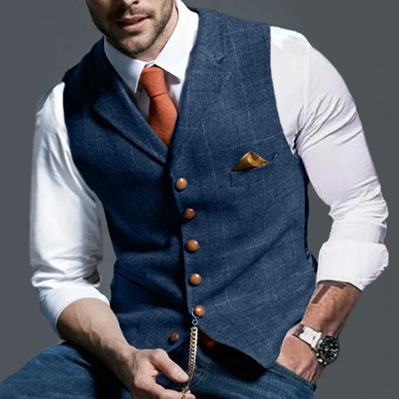 men's sleeveless suit jacket