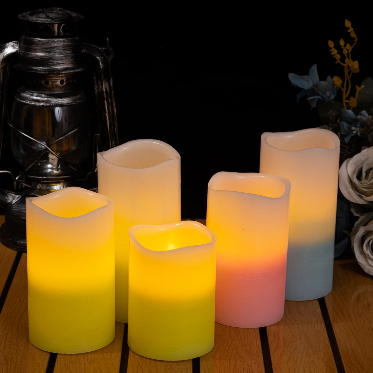 product wave mouth paraffin flameless led candles can be customized with colorful lights remote controlled holiday decor home decor-31