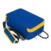 Bleu foncé avec du jaune-l