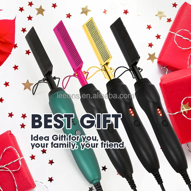 Горячая расческа Электрический парик расческа для выпрямления щетка Африканский утюжок бигуди против ожогов выпрямитель для натуральных черных волос