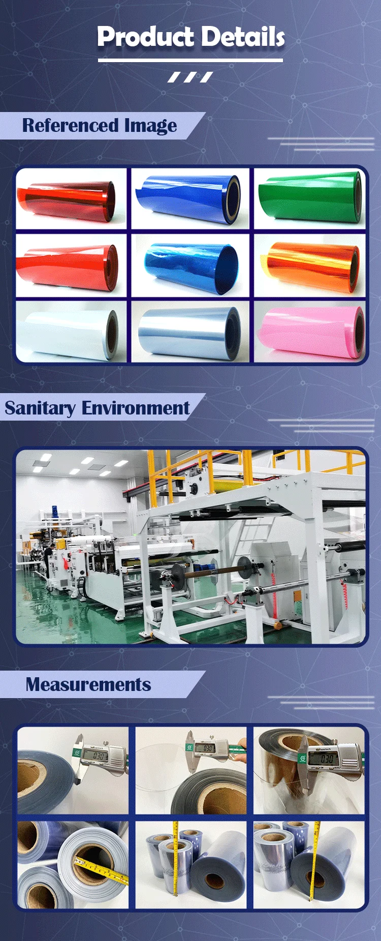 Tiptop Transparent Clear Plastic Pvc Sheet Rolls Semi Rigid Pvc Film