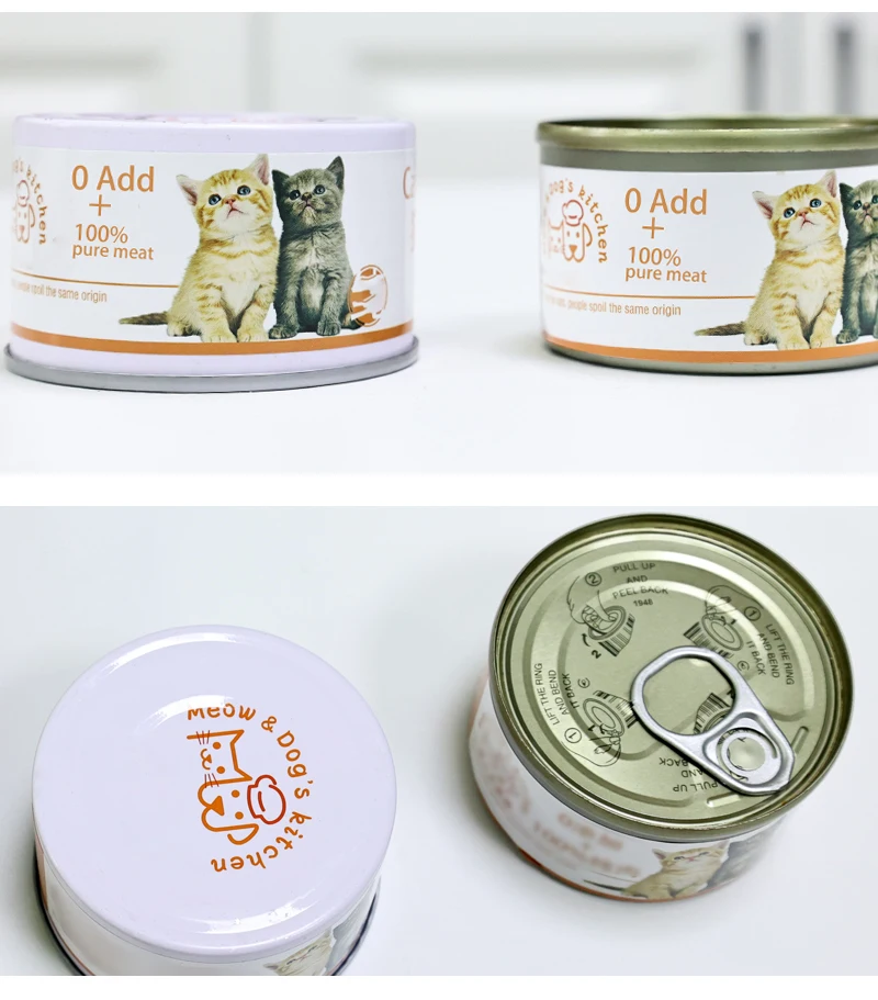 100 Natural Chicken Flavor Canned Food For Cat Wholesale Cat Treats