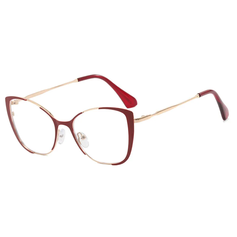 Red Gradient Optical Glasses Frame Women 2024 New Fashion Vintage Cat Eye Prescription Eyeglasses Women Myopia Spectacle Eyewear