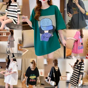 Women's Summer Cotton Short Sleeve T-Shirt New Korean Version Plus Size Trend Oversized Half Sleeve for Teenagers