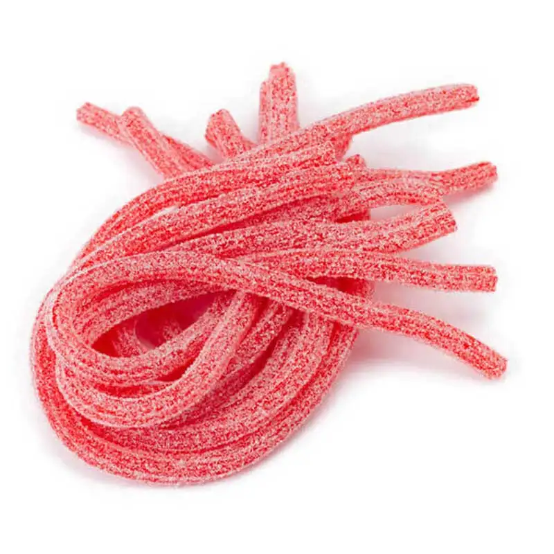 Halal Bulk Fruity Sour Candy Strips Powder Cc Stick Gummy Candy Belts Chewy Candies