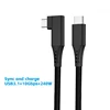 Negro 240W/USB3.2/Trenzado/20Gbps/Ángulo Recto