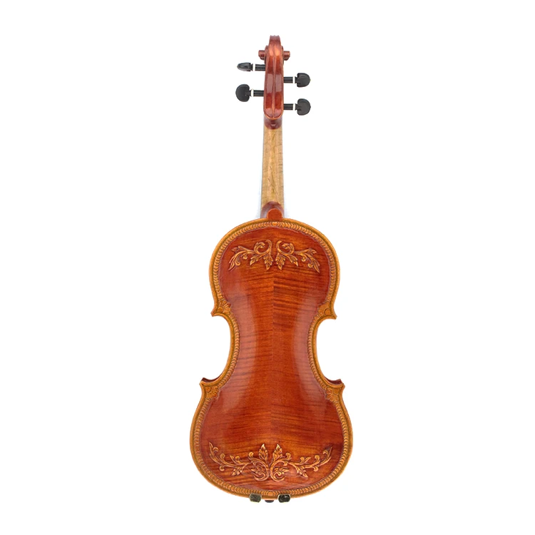 Professional Performance Handmade 44 Flame Carving Violin Nice Sound with Wholesale Price