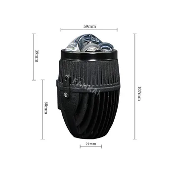 2.0 Inch Dual Light Dual Direct LED Fog Lamp H7 Bulb for Universal Bracket Far Integrated Waterproof Laser Modification New