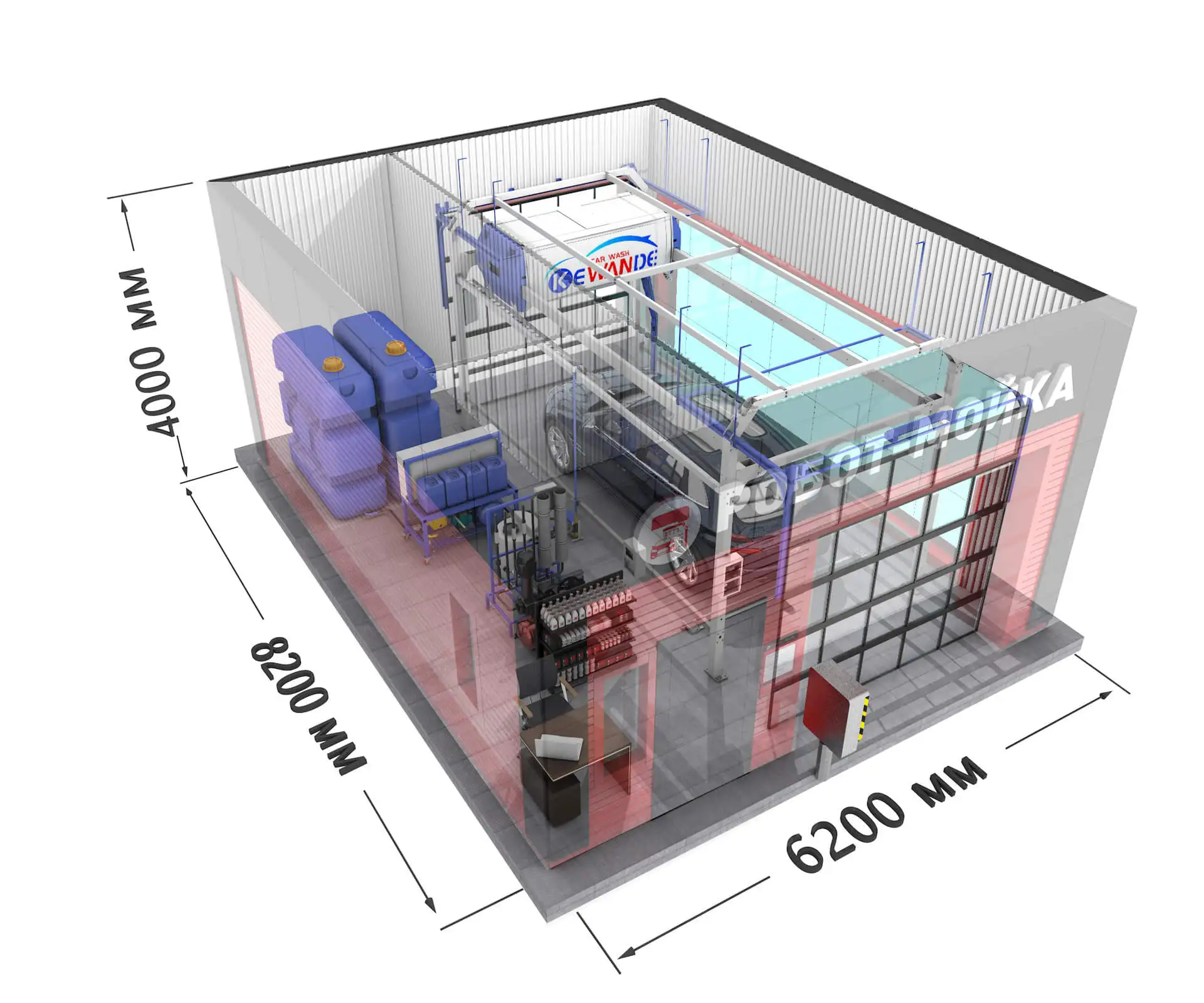 Commercial Quickly Washing Touchless Car Wash Equipment Fully Automatic