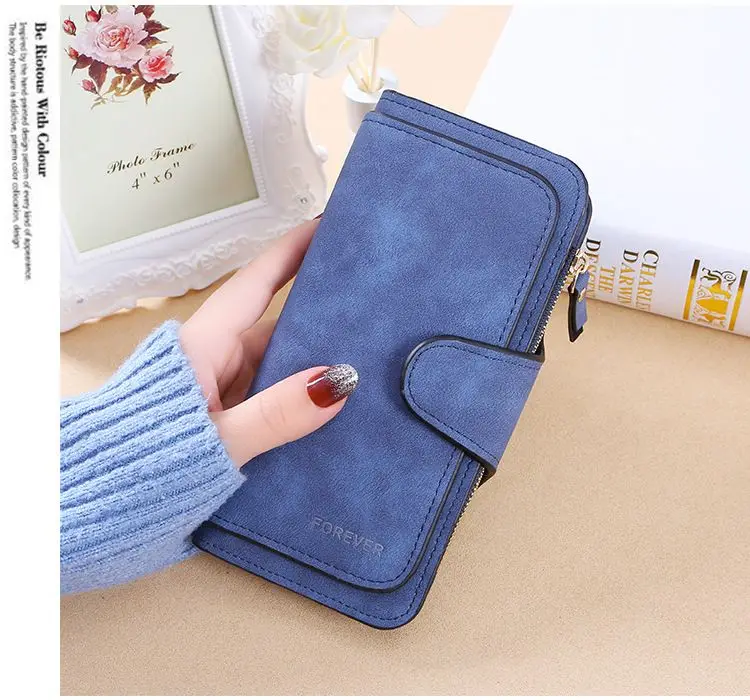 Folding Credit Card Holder Custom Women Lady Travel Luxury Pu Leather 3