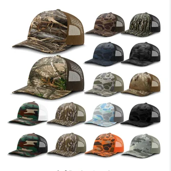 Custom Logo Richardson 112pfp Duck Camo Bottomland Camo Hat Five Panel ...