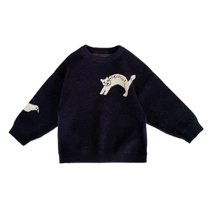 Q1586 New Arrival Kids Sweaters Boys Lovely Cartoon Pattern Sweater Pullover Sweater for Winter
