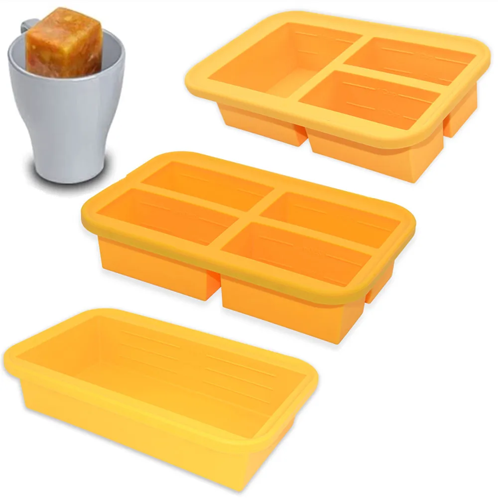 Wholesale Benhaida Extra Large Silicone Ice Cube Freezer Container Broth  and Sauce Storage Silicone Soup Freezing Tray with Plastic Lid From  m.