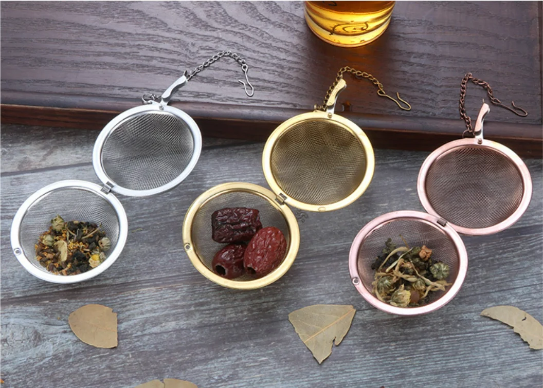 Mesh Chain Tea Balls 304 Tea Brewer Teabag Stainless Steel Soup Kit
