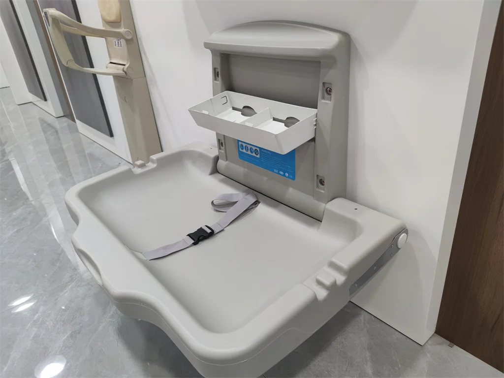 Yjl Popular Wall Mounted Baby Changing Station Fold Down Diaper