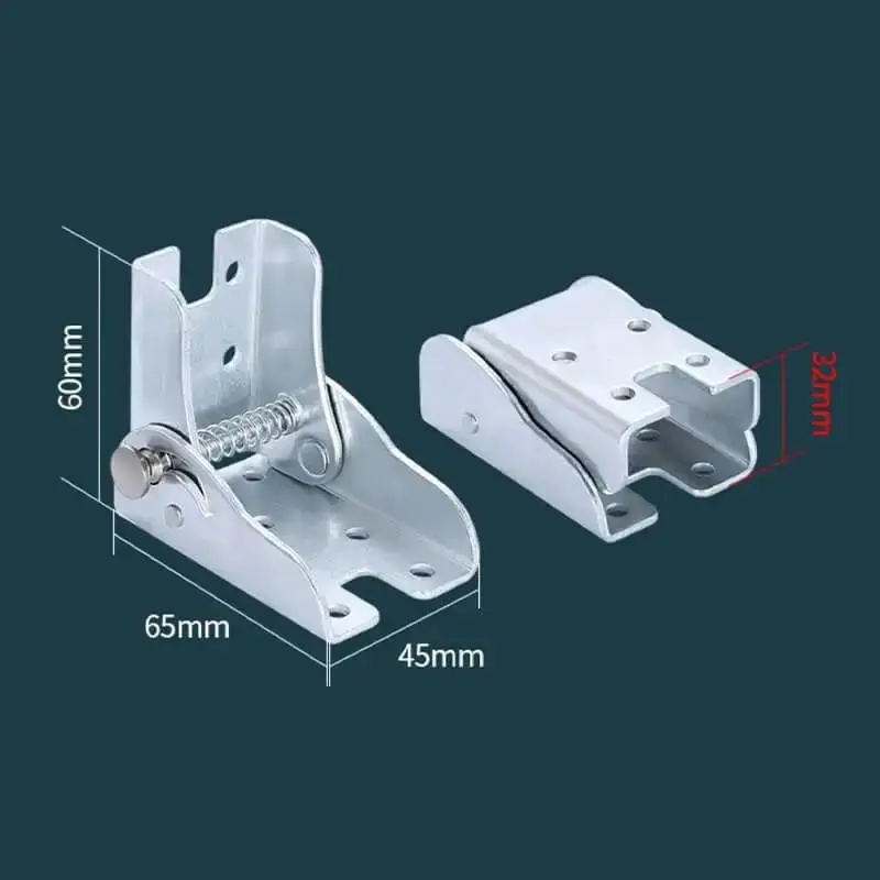 Charnières Rabattables 90° 2 Pièces - Dimensions 1,85x1,16 Pouces, Vis Argenté, Marque Uxcell