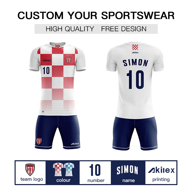 Polyester Fabric Sports Wear Set Jersey Fashion Custom Team