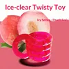 colorful Ice-transparent gemstone * Honey Peach