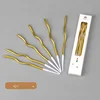 Mixed Color Curve Candles, Gold, 10 Boxes