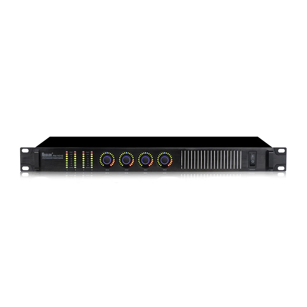 Professional Audio Digital Power Amplifier 4-Channel Class D 1U Metal Power Amplifier