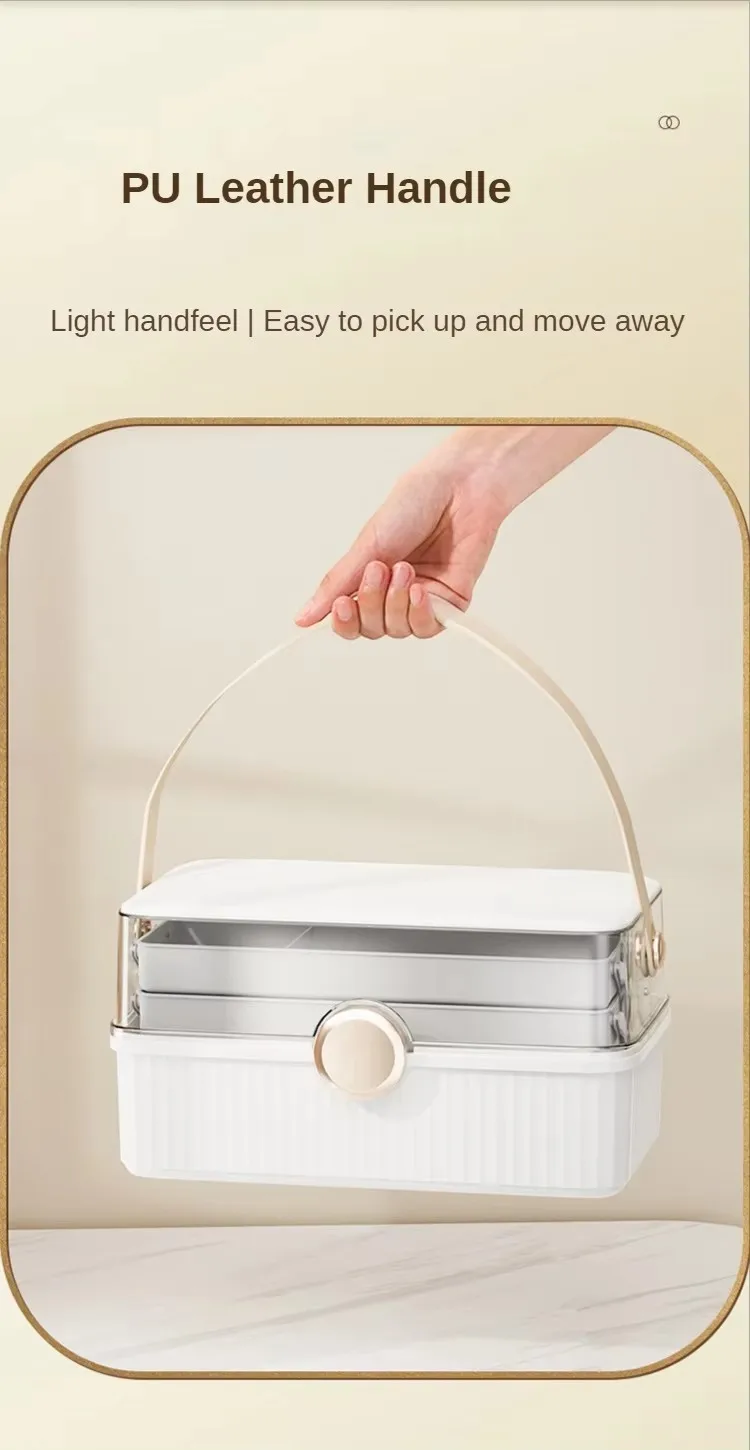 Wholesale Custom Luxury Desktop Dust-proof Make up Organizer Makeup Organizer Storage Box manufacture