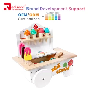 Simulation Wooden Ice Cream Maker Toys for Kitchen Play & Imaginative Playtime