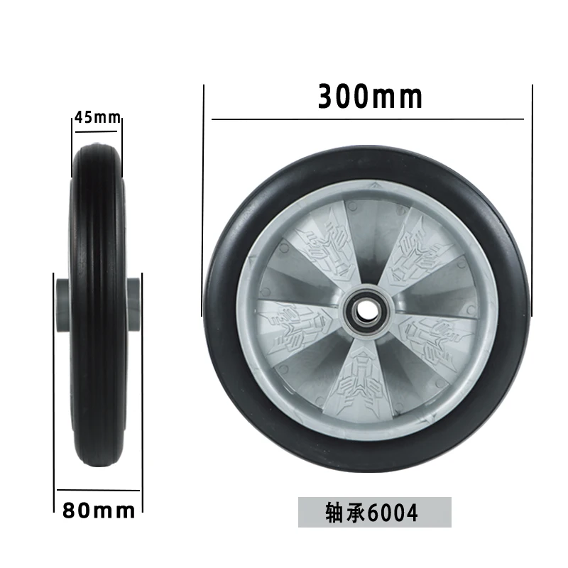 Ruota Con Anello In Gomma Piena 260mmx85 (3.00-4) Girevole - Foto 10