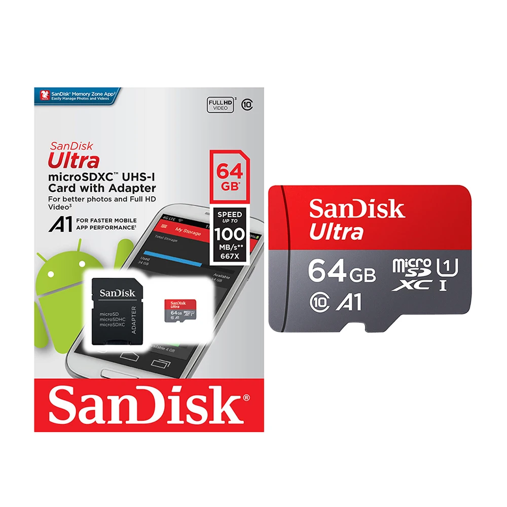 Genuine SanDisk Class 10 Ultra 128GB 100MB/s Micro SD SDHC Memory Card 