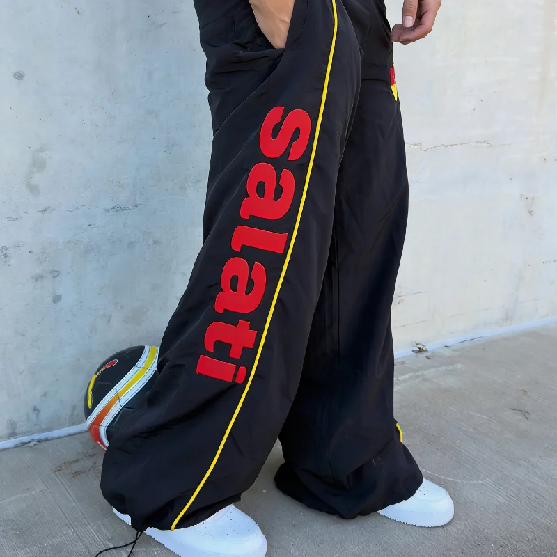 Custom Striped Unisex Loose Waterproof Oversized Wide Leg Nylon Baggy Outdoor Hiking Jogging Men Track Pant gallery 3