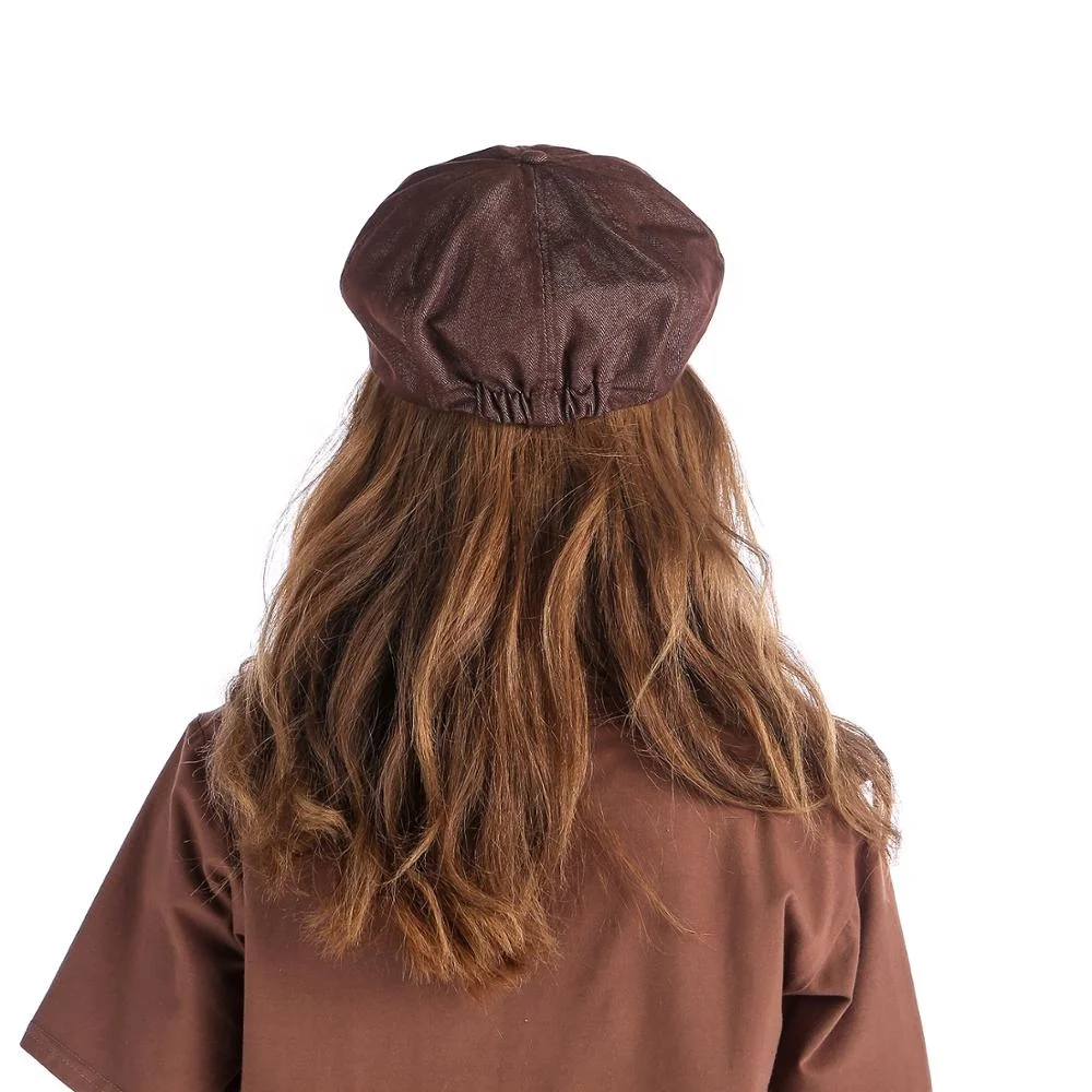 Изготовленный на заказ для взрослых; Цвет Однотонный; Из джинсовой ткани в стиле арт Кепка на осень-зиму, в Корейском стиле, модные джинсовые береты шапки