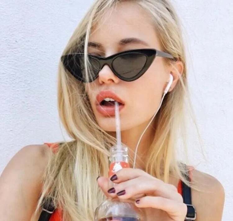 Gafas de sol retro ojo de gato con montura pequeña, gafas de sol a la moda para hombre y mujer, venta al por mayor, tonos Vintage, tendencia 2024