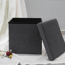 Customized Factory Wholesale Folding Pouf Bedroom Furniture Stool Classic Storage Ottoman Chair for Kids Children