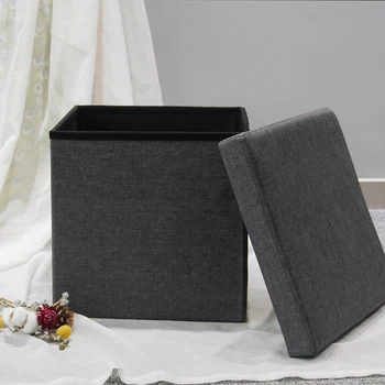 Customized Factory Wholesale Folding Pouf Bedroom Furniture Stool Classic Storage Ottoman Chair for Kids Children