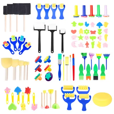 Foam EVA Non Toxic and Cheap Cute Kid Sponge Paint Brush
