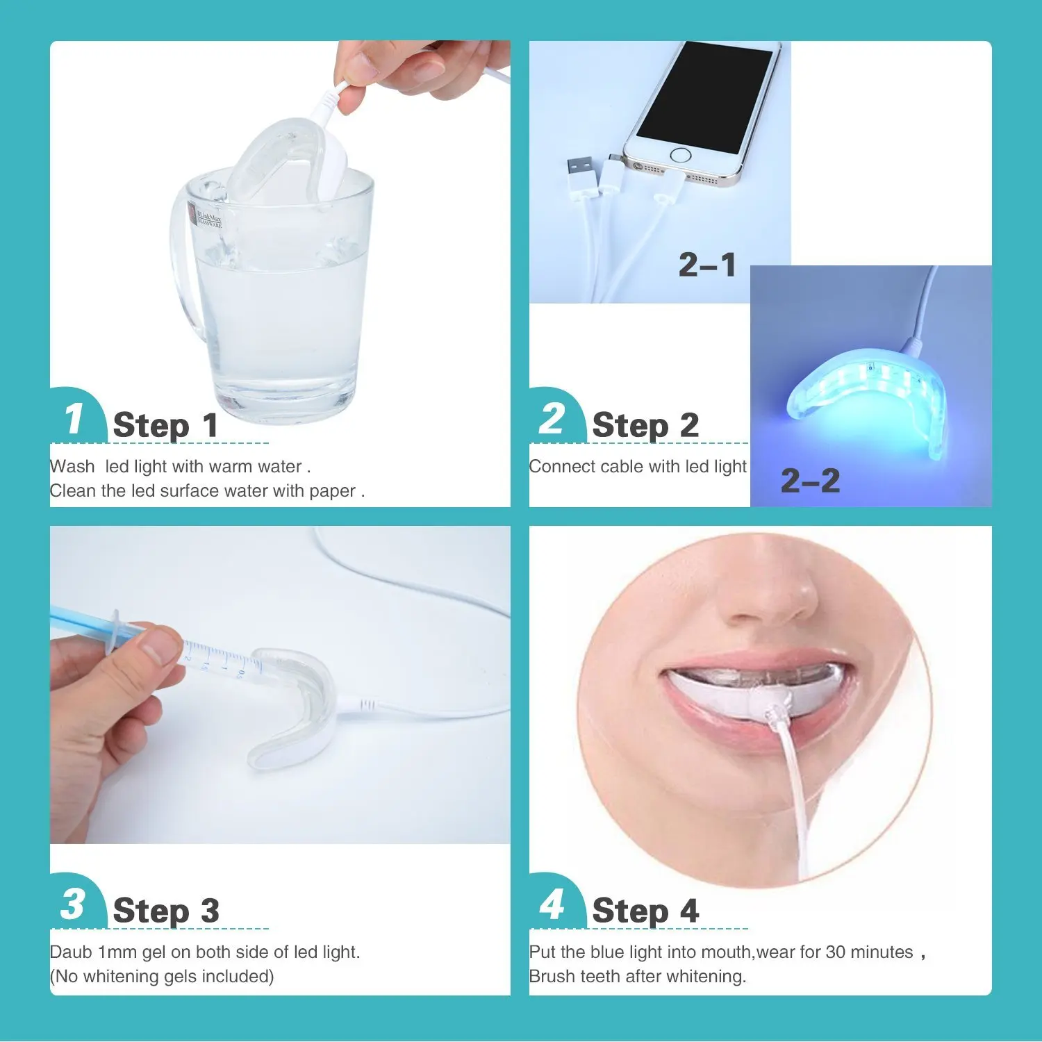 Teeth Whitening Type Cool Blue Teeth Whitening Accelerator Light Led