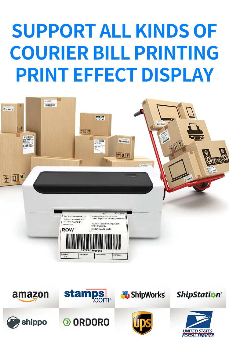 GTCODESTAR USB Thermal Label Printer 4x6 Shipping Bluetooth Printer Wireless Shipping  Address Sticker Printer with Label Holder